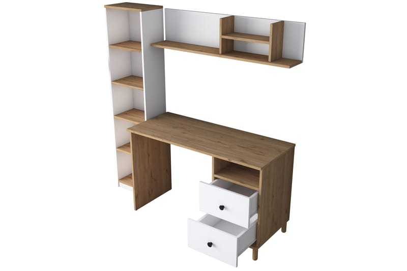 Eireann Skrivebord 50x120 cm - Valnøtt/Hvit - Møbler - Bord - Kontorbord - Skrivebord