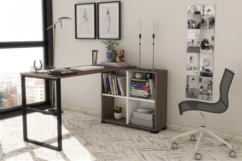 Elspet Skrivebord 44,5x120 cm - Brun - Møbler - Bord - Kontorbord - Skrivebord