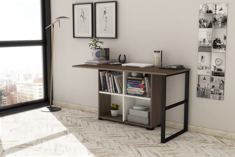 Elspet Skrivebord 44,5x120 cm - Brun - Møbler - Bord - Kontorbord - Skrivebord