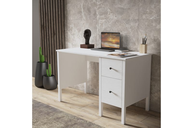 Elspet Skrivebord 60x120 cm - Brun/Hvit - Møbler - Bord - Kontorbord - Skrivebord