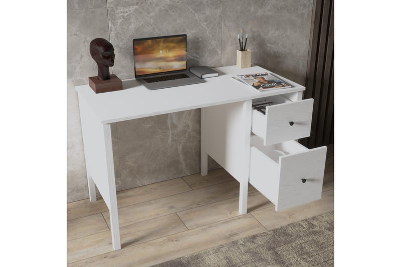 Elspet Skrivebord 60x120 cm - Brun/Hvit - Møbler - Bord - Kontorbord - Skrivebord