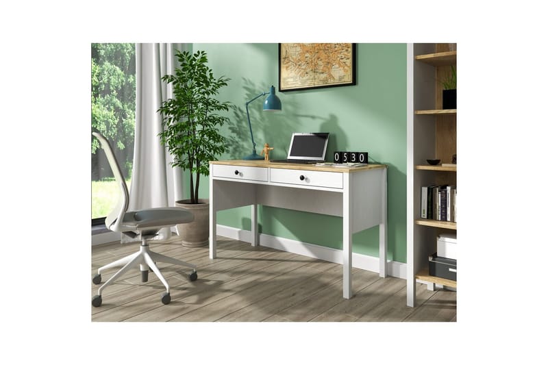 Erlen Skrivebord 60x120 cm - Natur/Hvit - Møbler - Bord - Kontorbord - Skrivebord