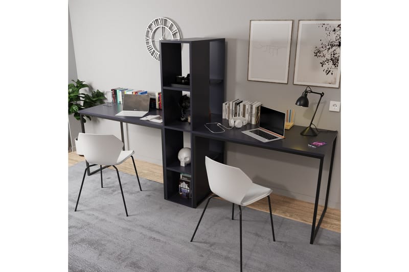 Faisel Skrivebord 60x240 cm - Antrasitt - Møbler - Bord - Kontorbord - Skrivebord