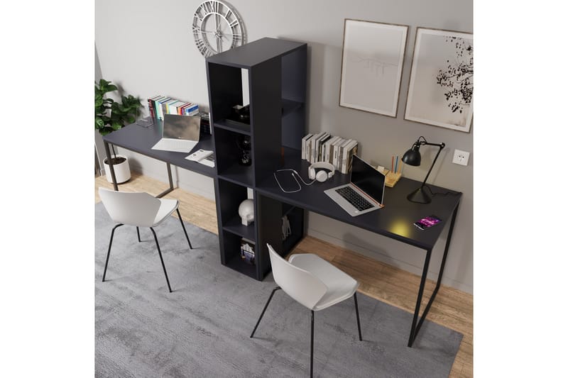 Faisel Skrivebord 60x240 cm - Antrasitt - Møbler - Bord - Kontorbord - Skrivebord