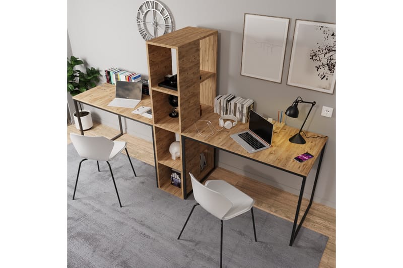 Faisel Skrivebord 60x240 cm - Brun - Møbler - Bord - Kontorbord - Skrivebord