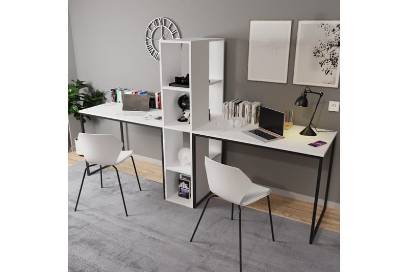 Faisel Skrivebord 60x240 cm - Hvit - Møbler - Bord - Kontorbord - Skrivebord