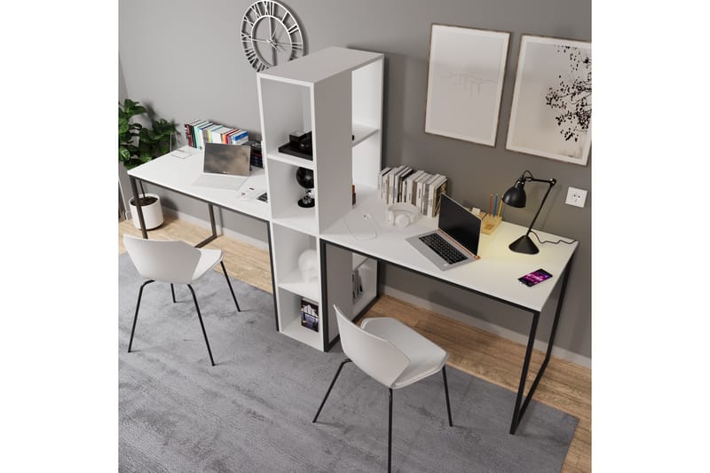 Faisel Skrivebord 60x240 cm - Hvit - Møbler - Bord - Kontorbord - Skrivebord