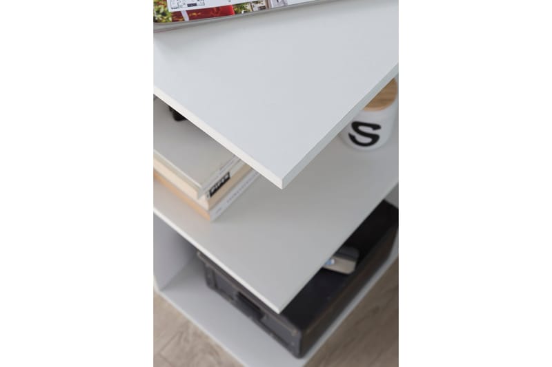 Farleys Skrivebord 82 cm med Oppbevaringshyller - Hvit - Skrivebord
