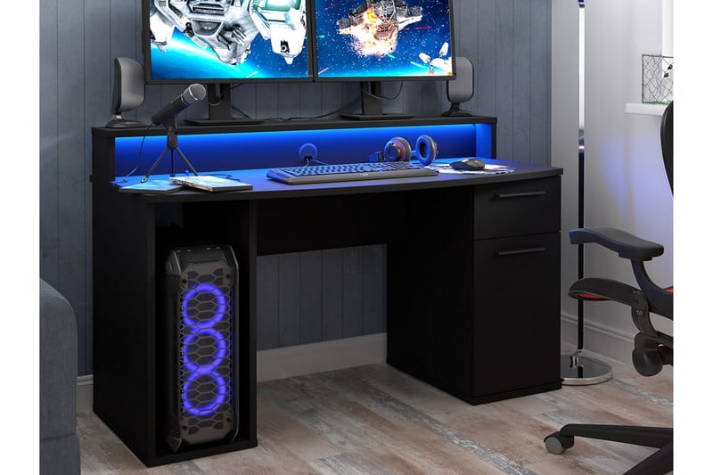 Ayora Gamingbord 140 cm - Svart - Møbler - Bord - Kontorbord - Gamingbord