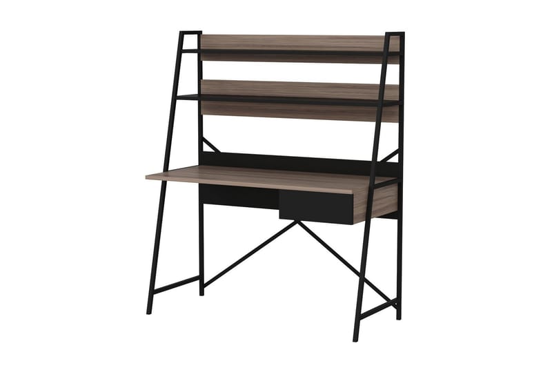 Garavelo Skrivebord 25x124 cm - Valnøtt/Svart - Møbler - Bord - Kontorbord - Skrivebord