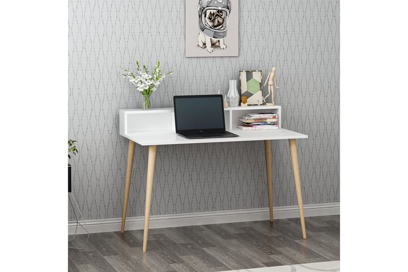 Honoria Skrivebord 75x120 cm - Hvit - Møbler - Bord - Kontorbord - Skrivebord