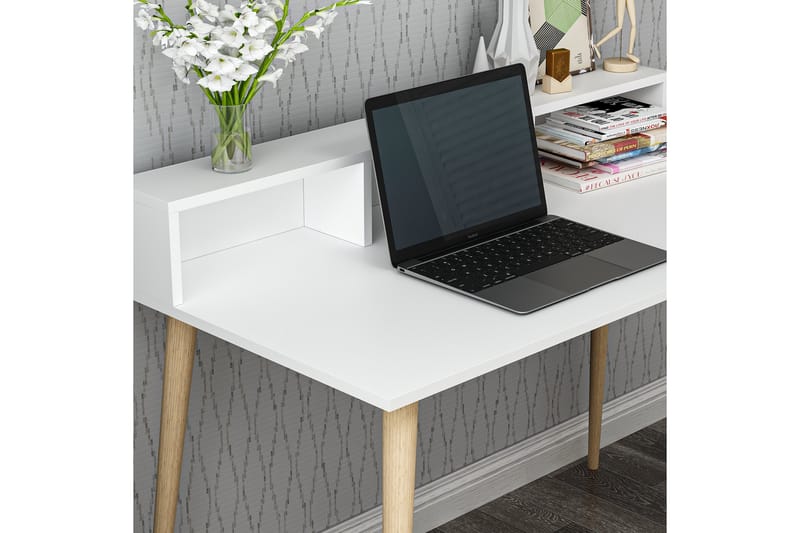 Honoria Skrivebord 75x120 cm - Hvit - Møbler - Bord - Kontorbord - Skrivebord