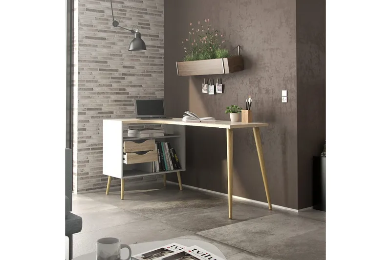 Hostafranc Skrivebord 81x145,1 cm - Natur - Møbler - Bord - Kontorbord - Skrivebord