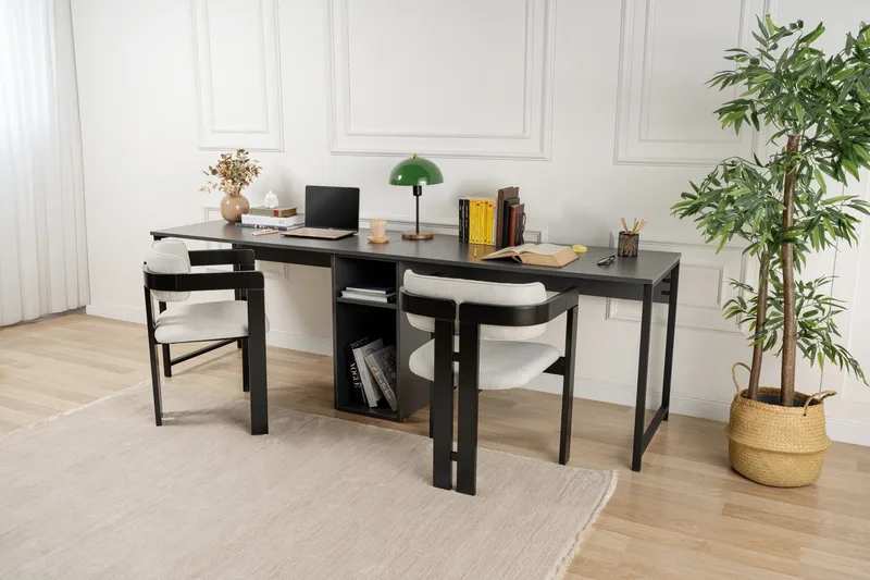 Hu Skrivebord 60x240 cm - Antrasitt/Svart - Møbler - Bord - Kontorbord - Skrivebord