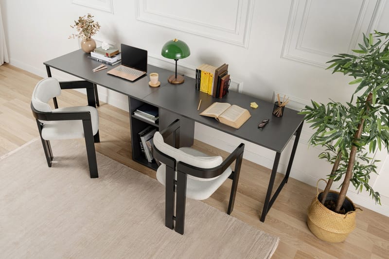 Hu Skrivebord 60x240 cm - Antrasitt/Svart - Møbler - Bord - Kontorbord - Skrivebord
