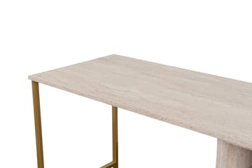 Hu Skrivebord 60x240 cm - Beige/Gull - Møbler - Bord - Kontorbord - Skrivebord