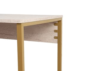 Hu Skrivebord 60x240 cm - Beige/Gull - Møbler - Bord - Kontorbord - Skrivebord