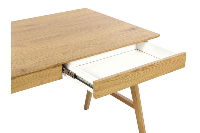 Jahnyia Skrivebord 120 cm 2 Skuffer - Lysebrun - Skrivebord