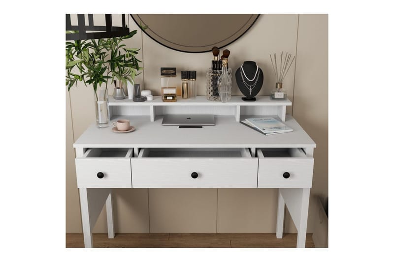 Krynn Sminkebord 120 cm - Natur/Hvit - Møbler - Bord - Kontorbord - Skrivebord