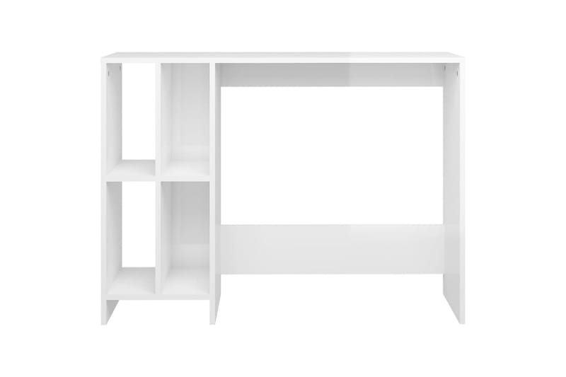 Laptopbord høyglans hvit 102,5x35x75 cm sponplater - Hvit - Møbler - Bord - Kontorbord - Skrivebord