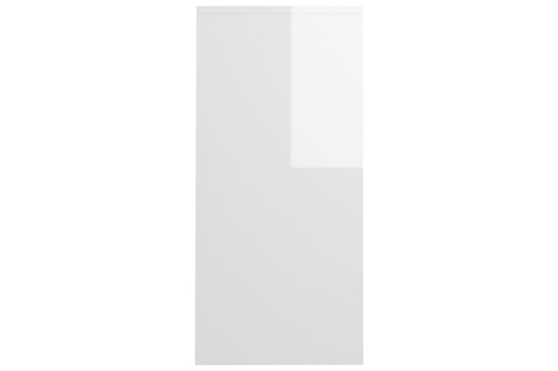 Laptopbord høyglans hvit 102,5x35x75 cm sponplater - Hvit - Møbler - Bord - Kontorbord - Skrivebord