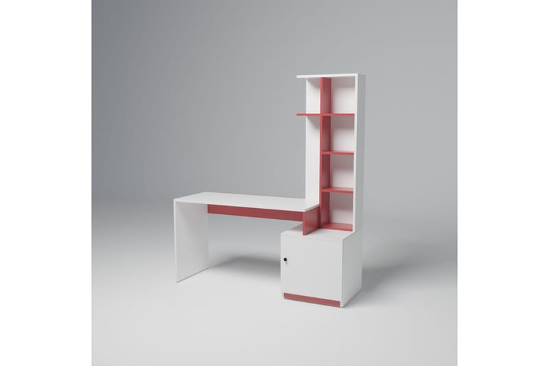 Leiderdrop Skrivebord 170 cm - Hvit / Rød - Skrivebord
