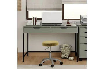 Loryn Skrivebord 120 cm med Oppbevaring og Skuffer i Malt Tre - Grønn - Møbler - Bord - Kontorbord - Skrivebord