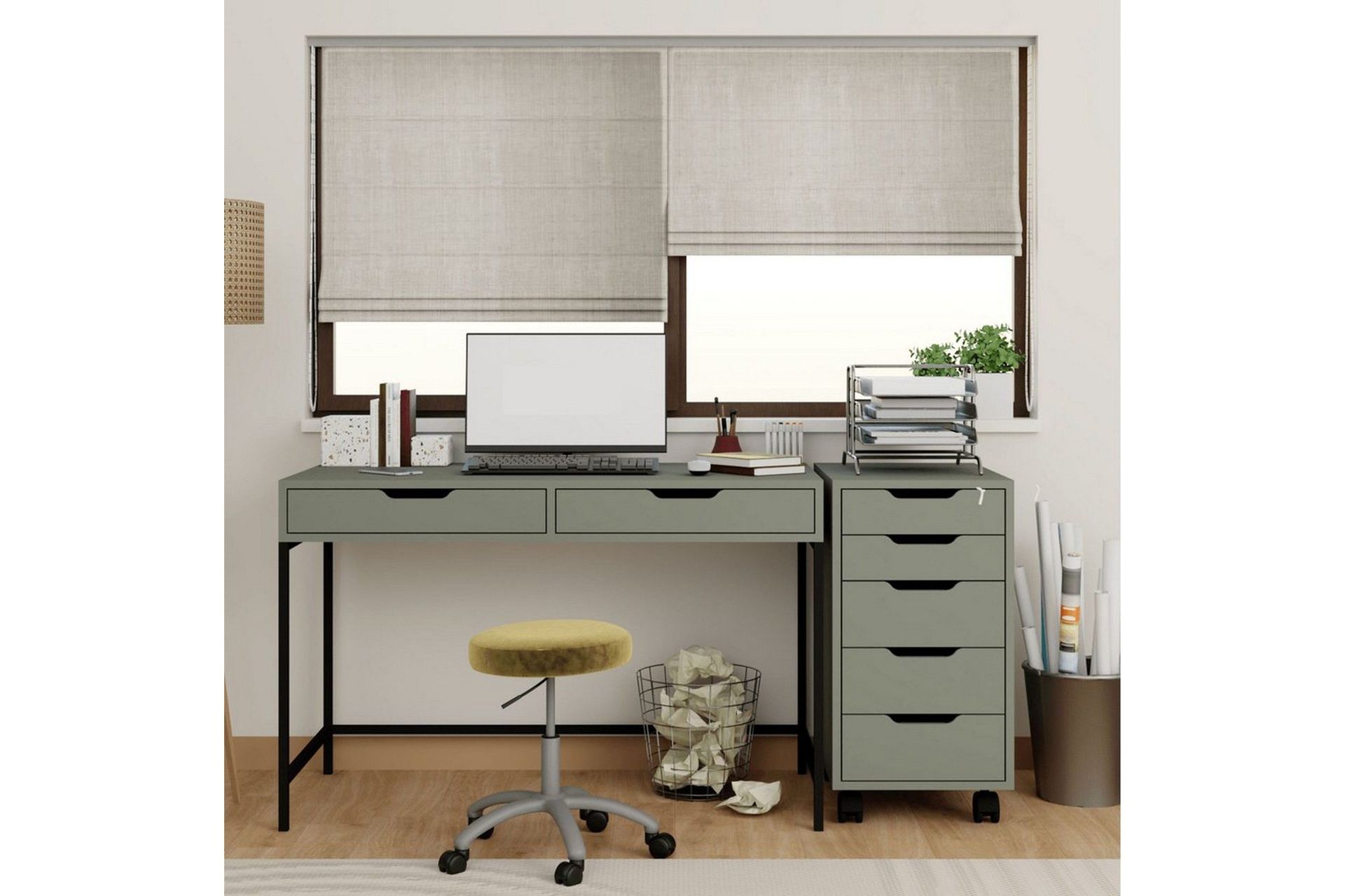 Loryn Skrivebord 55x120 cm - Grønn