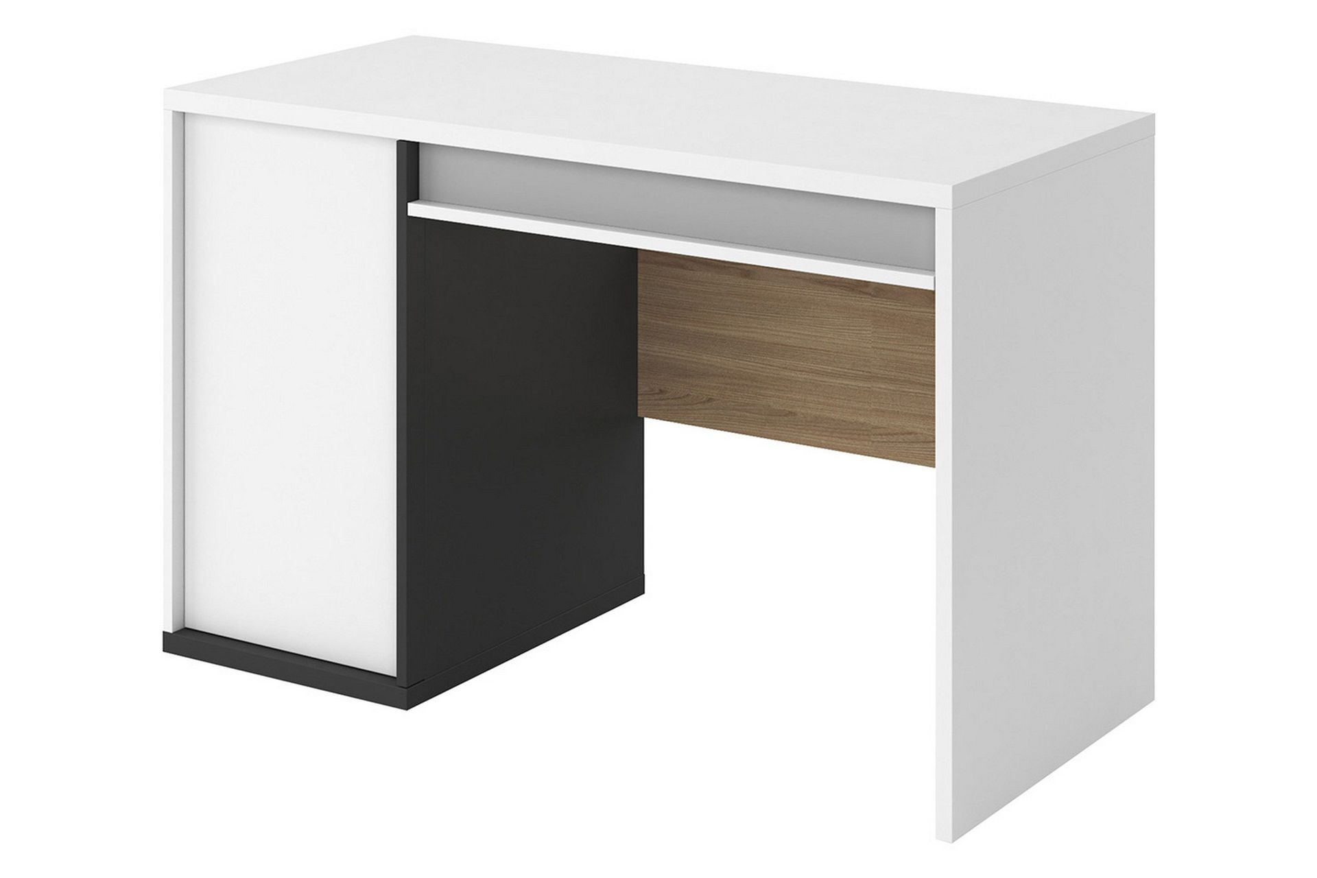 Metropolitan Skrivebord 120x56 cm - Brun/Hvit/Lysegrå/Sort