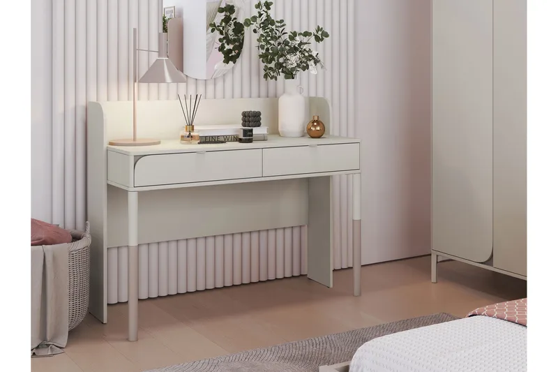 Monfort Skrivebord 122x50 cm - Beige - Møbler - Bord - Kontorbord - Skrivebord