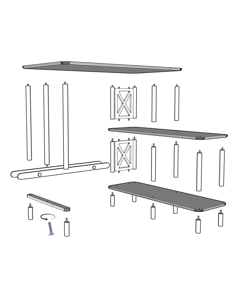 Morina Skrivebord 125 cm - Eik - Møbler - Bord - Kontorbord - Skrivebord