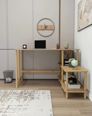 Morina Skrivebord 125 cm - Eik - Møbler - Bord - Kontorbord - Skrivebord