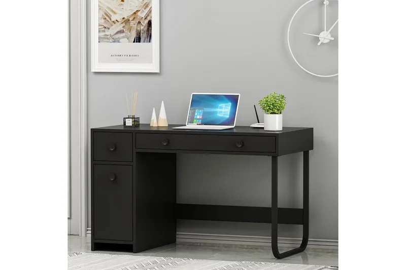 Neric Skrivebord 60x120 cm - Sort - Møbler - Bord - Kontorbord - Skrivebord