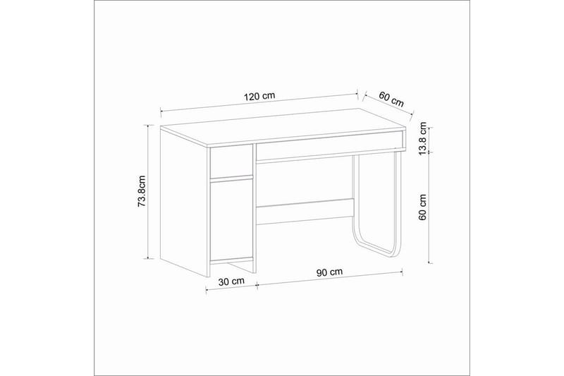 Neric Skrivebord 60x120 cm - Sort - Møbler - Bord - Kontorbord - Skrivebord