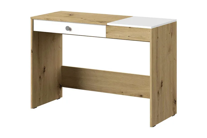 Nero Skrivebord 120 cm, Natur/Hvit/Grå