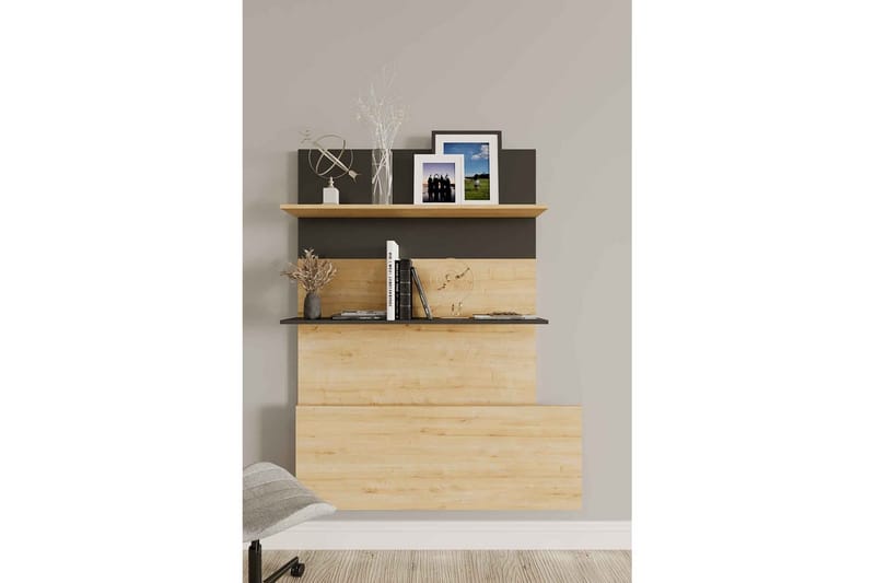 Neyric Skrivebord 50x90 cm - Eik/Sort - Møbler - Bord - Kontorbord - Skrivebord