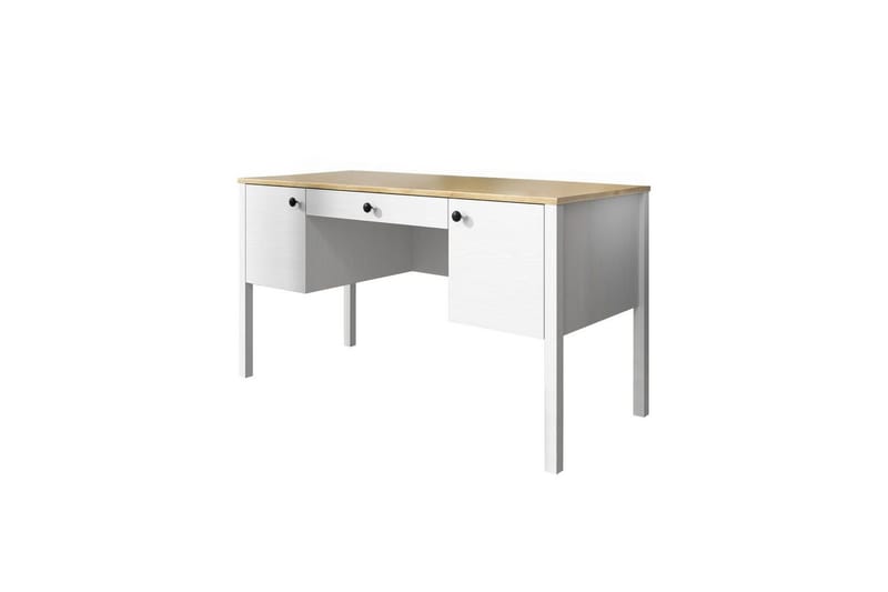 Omryn Skrivebord 60x132 cm, Natur/Hvit