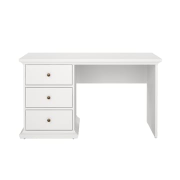 Paris Skrivebord 130 cm med Oppbevaring og Skuffer i Malt Tre - Hvit - Møbler - Bord - Kontorbord - Skrivebord