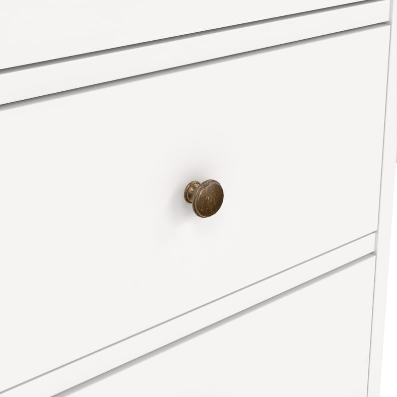 Paris Skrivebord 130 cm med Oppbevaring og Skuffer i Malt Tre - Hvit - Møbler - Bord - Kontorbord - Skrivebord