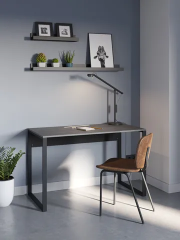 Renora Skrivebord 100 cm - Retro grå og svart - Møbler - Bord - Kontorbord - Skrivebord