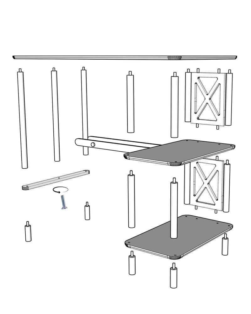 Rorina Skrivebord 125 cm - Eik - Møbler - Bord - Kontorbord - Skrivebord