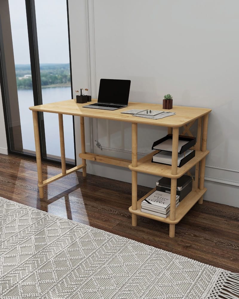 Rorina Skrivebord 125 cm - Eik - Møbler - Bord - Kontorbord - Skrivebord