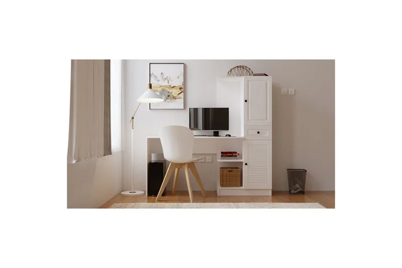 Salor Skrivebord 40x120 cm - Hvit - Møbler - Bord - Kontorbord - Skrivebord