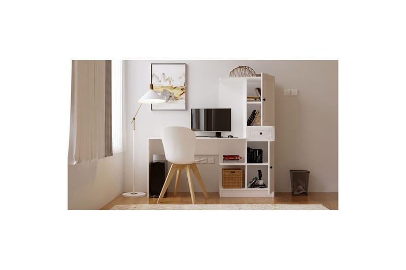 Salor Skrivebord 40x120 cm - Hvit - Møbler - Bord - Kontorbord - Skrivebord