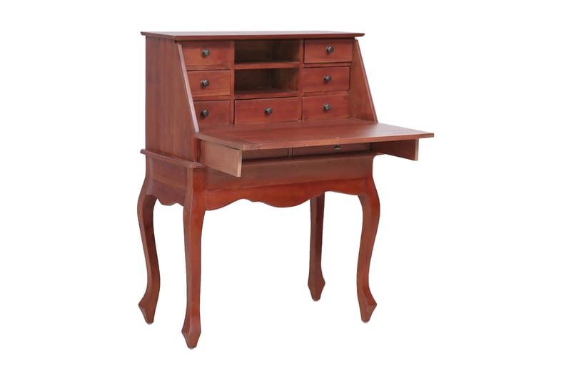 Sekretrbord brun 78x42x103 cm heltre mahogni - Brun - Skrivebord