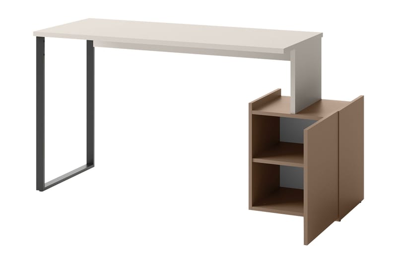 Sigmana Skrivebord 125x55 cm - Lys Grå/Brun - Møbler - Bord - Kontorbord - Skrivebord