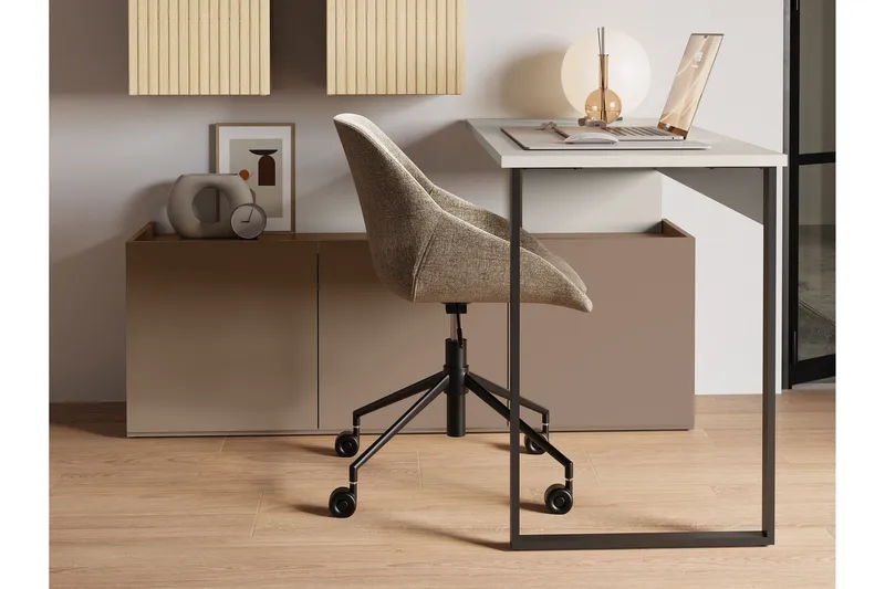 Sigmana Skrivebord 260x55 cm - Lys Grå/Brun - Møbler - Bord - Kontorbord - Skrivebord