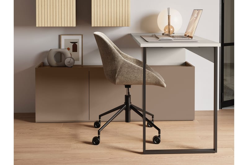 Sigmana Skrivebord 260x55 cm - Lys Grå/Brun - Møbler - Bord - Kontorbord - Skrivebord
