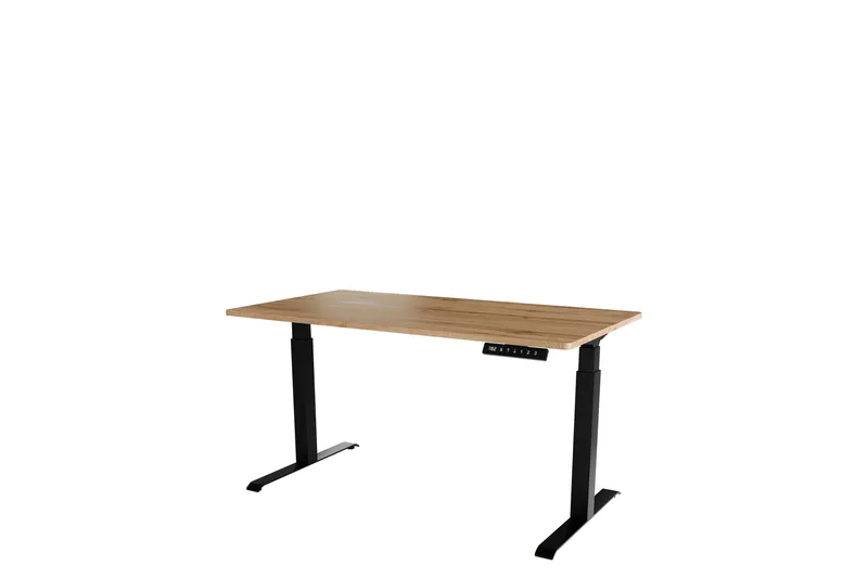 Adrianah Skrivebord 80x150 cm, Brun/Svart