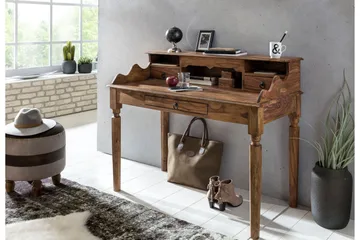 Aggrey Skrivebord 115 cm - Brun - Møbler - Bord - Kontorbord - Skrivebord